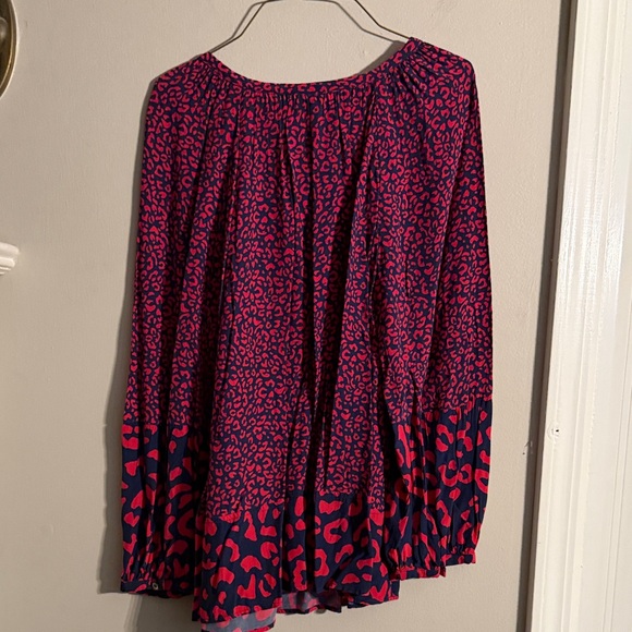 Vineyard Vines Falling for Leopard Long Sleeve Blouse - Picture 4 of 8